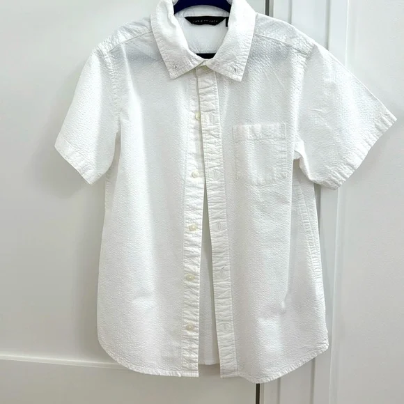 Janie and Jack White Button Down short sleeves Shirt size 7. - Picture 1 of 11